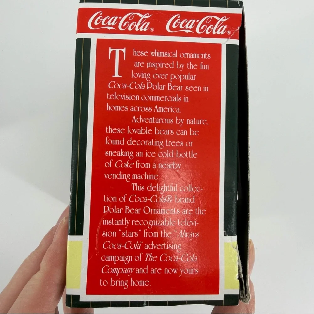 Coca-Cola Town Square Polar Bear Collection Set of 2 in Boxes, 1990s